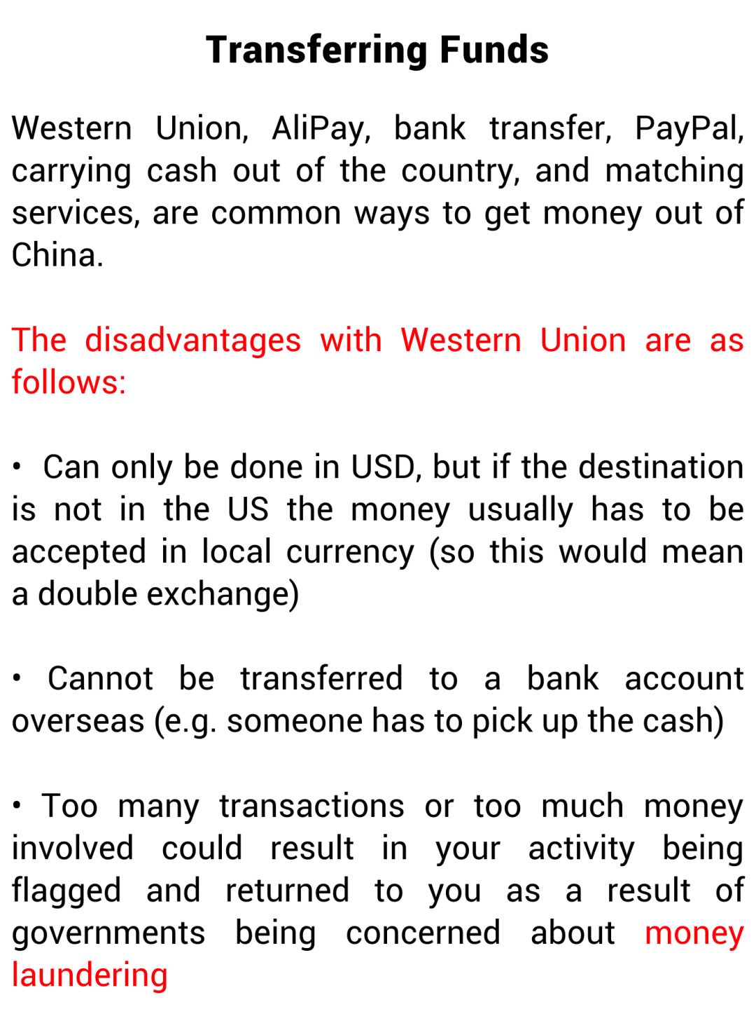 Methods To Exchange RMB To A Foreign Currency Methods To Exchange RMB To A Foreign Currency