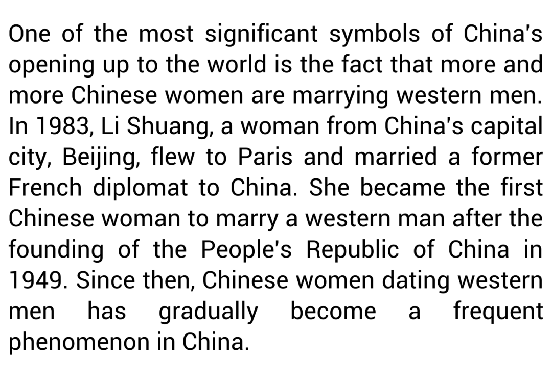 Why Do Chinese Women Date Western Men?